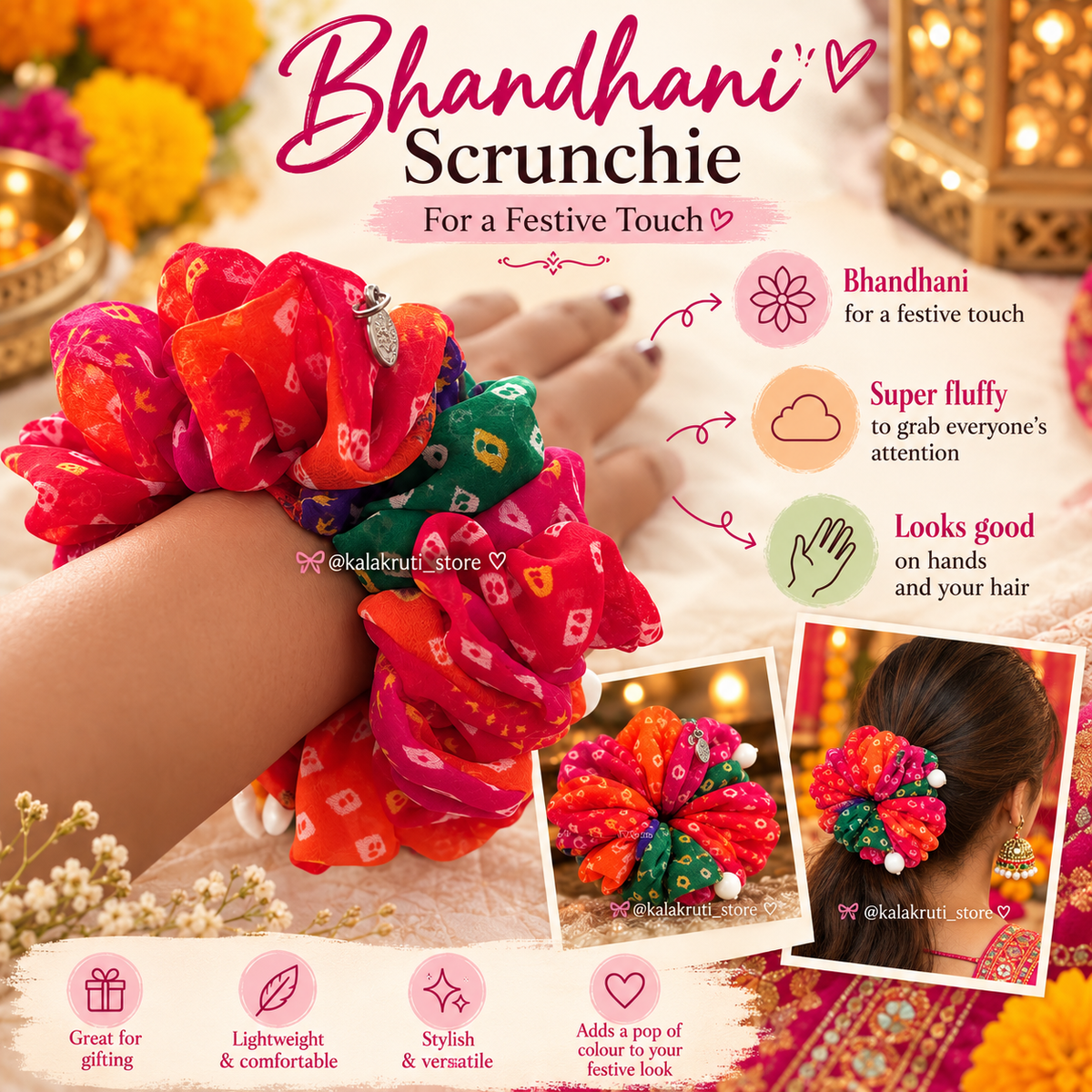 Bandhani Scunchie