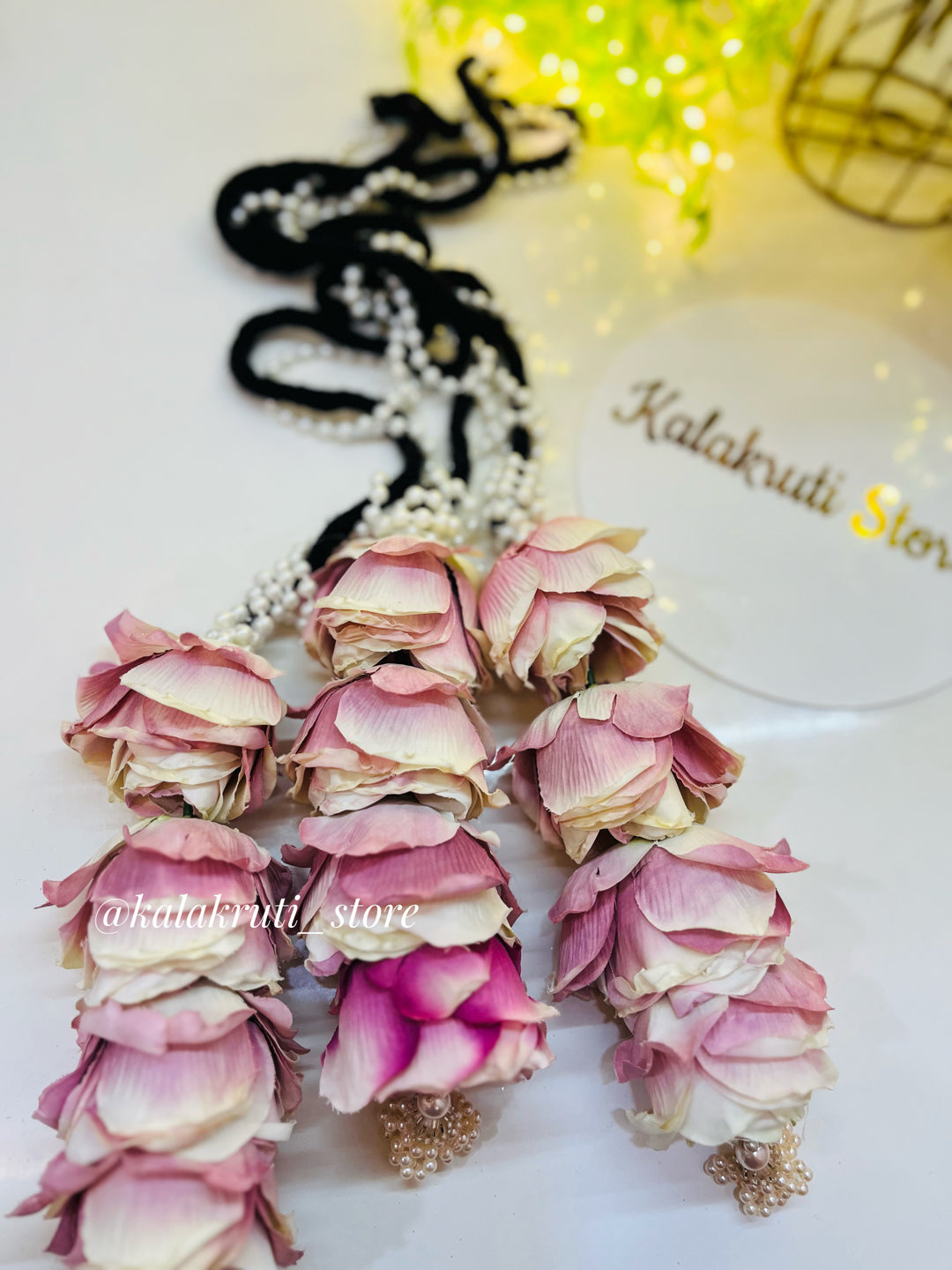 KA-6 Korean Blue peony pair pins (one pair)