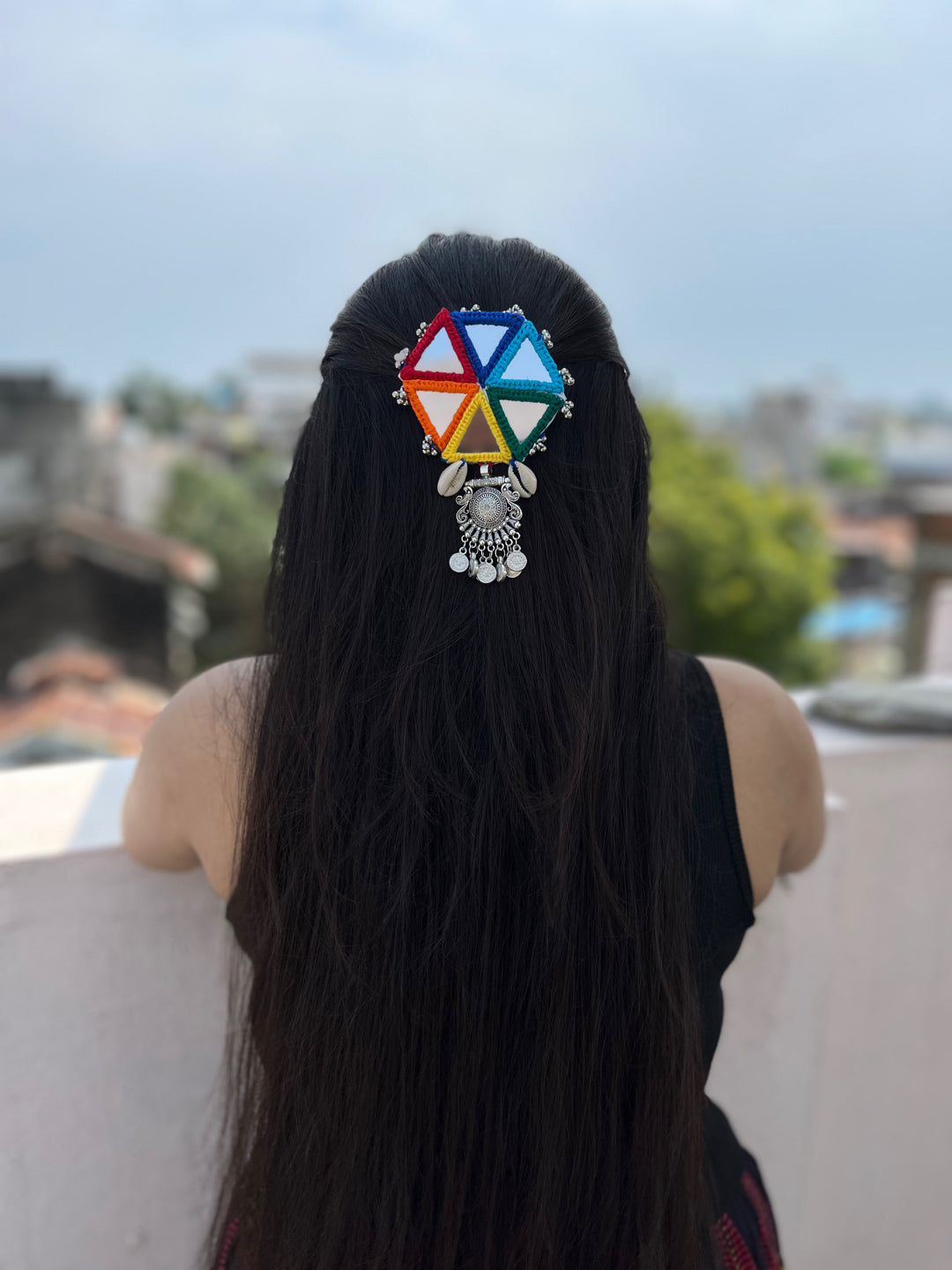 KA-6 Korean Blue peony pair pins (one pair)