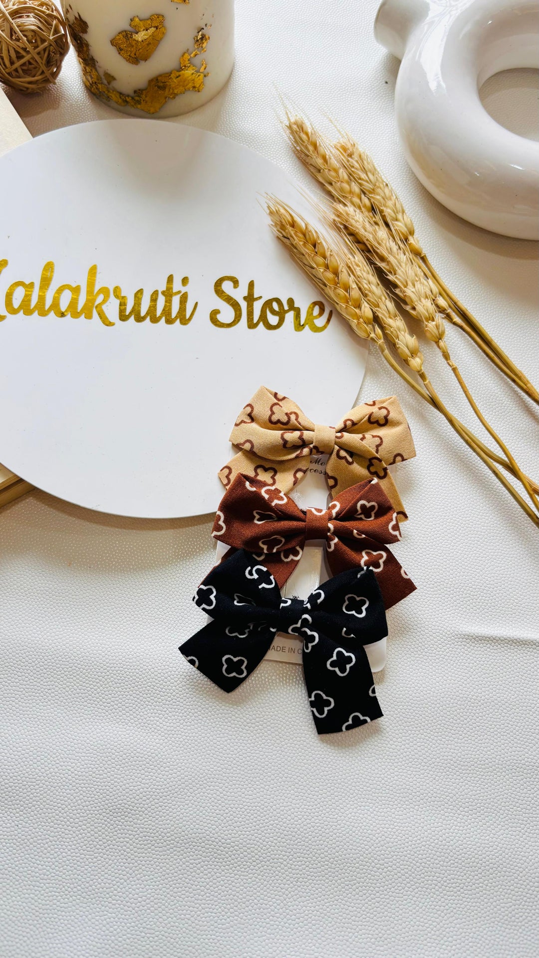 KA-6 Korean Blue peony pair pins (one pair)