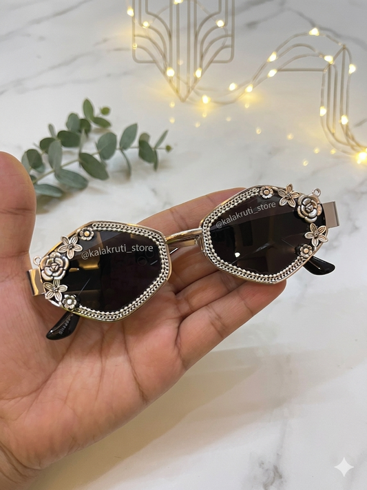 Flora Oxidized Boho Navratri Sunglass
