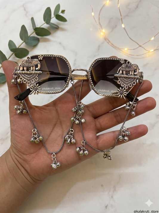 Jhankar Gaj Oxidized Ghungroo Sunglasses