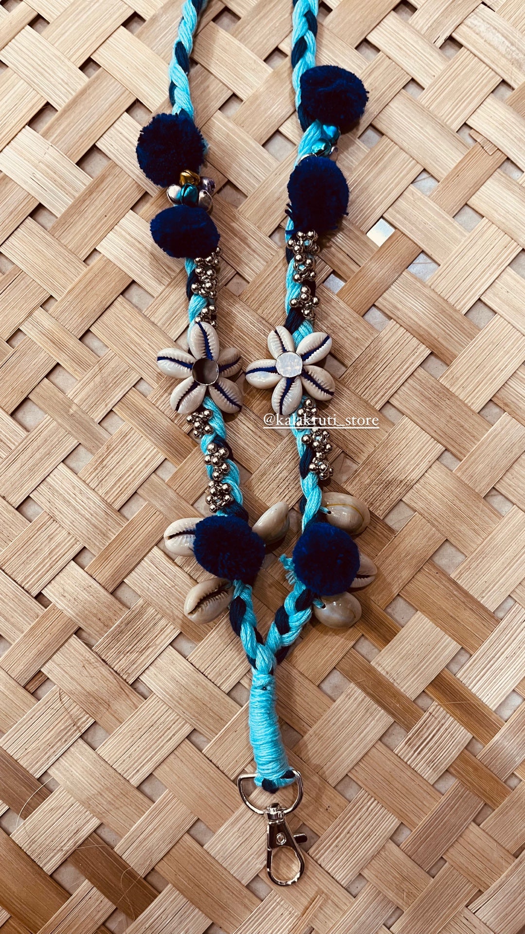 KA-6 Korean Blue peony pair pins (one pair)