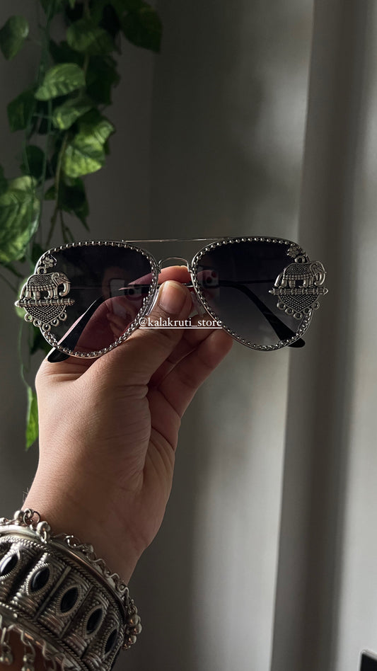 Navratri Oxidized Garba Sunglasses
