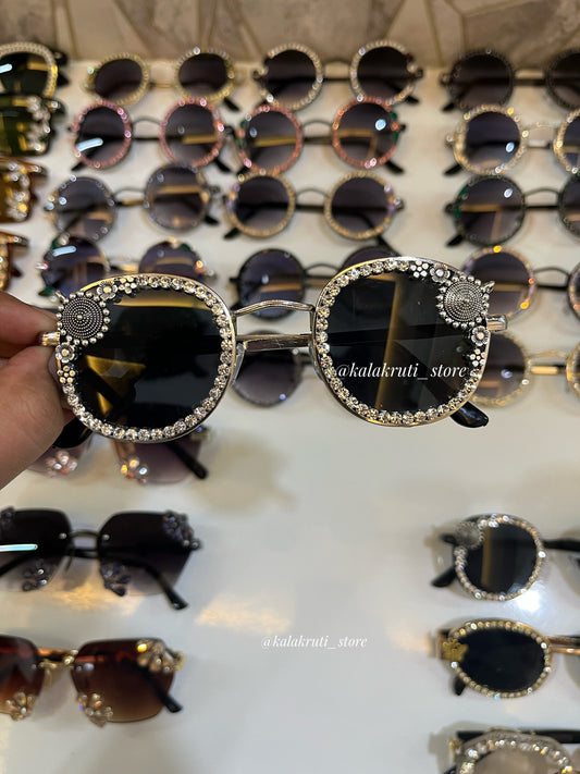 Oxidized Sparkly Navratri Garba Sunglasses