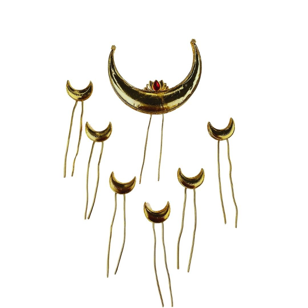 KA-6 Korean Blue peony pair pins (one pair)