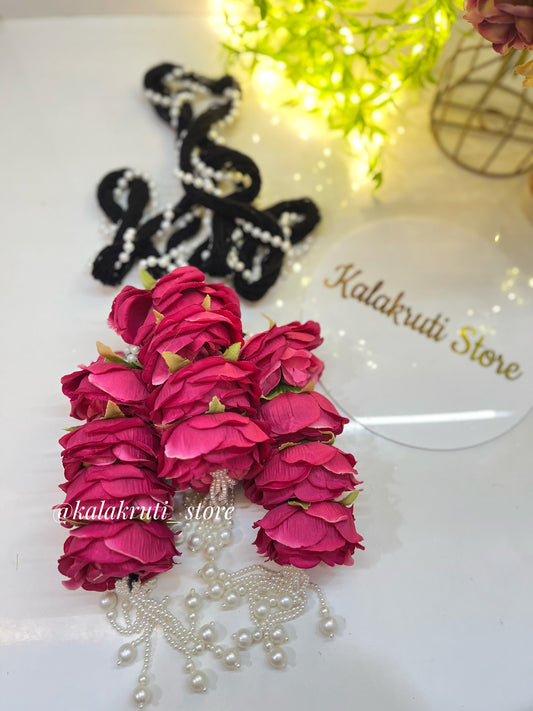 KA-6 Korean Blue peony pair pins (one pair)