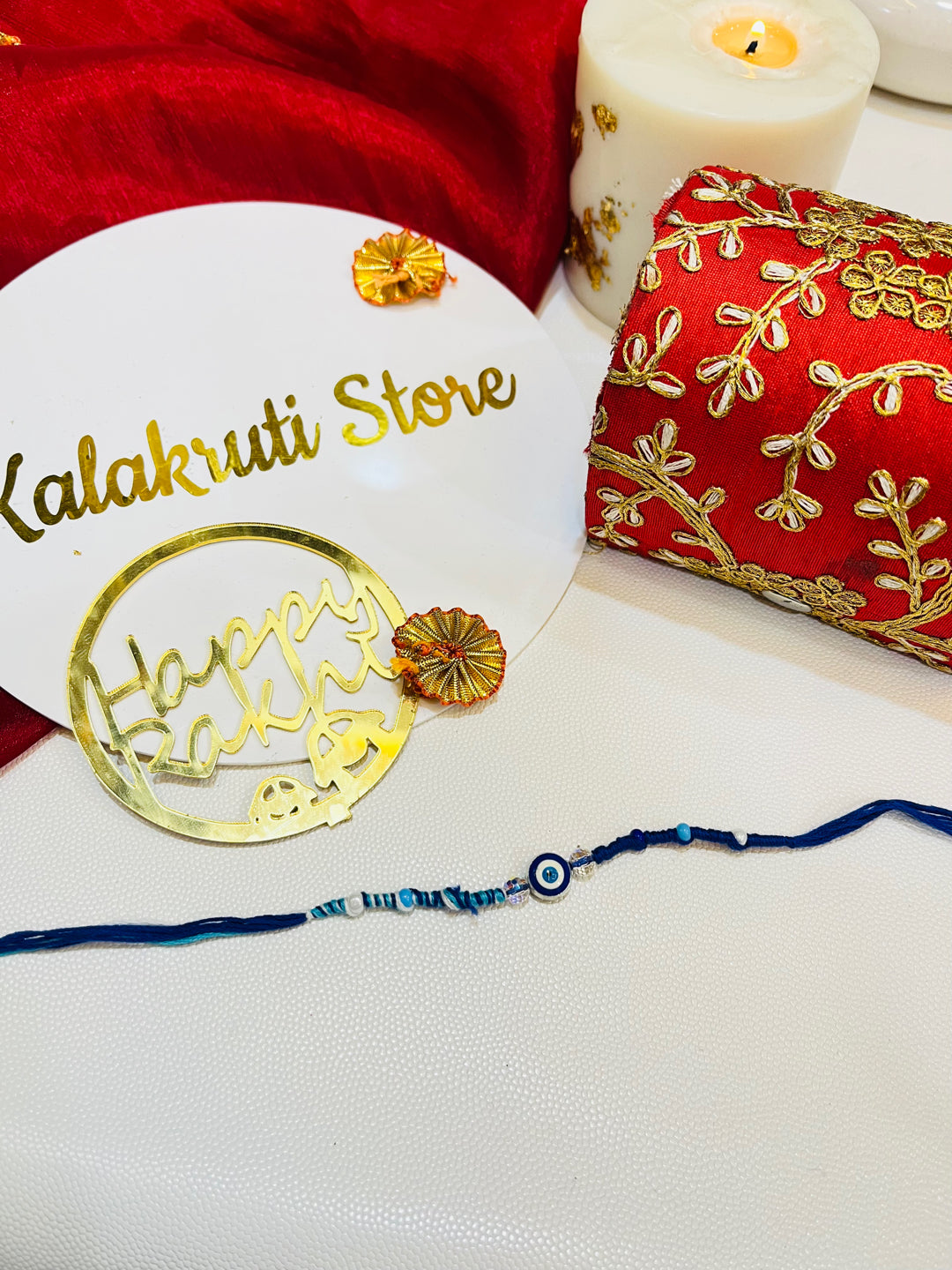 KA-6 Korean Blue peony pair pins (one pair)