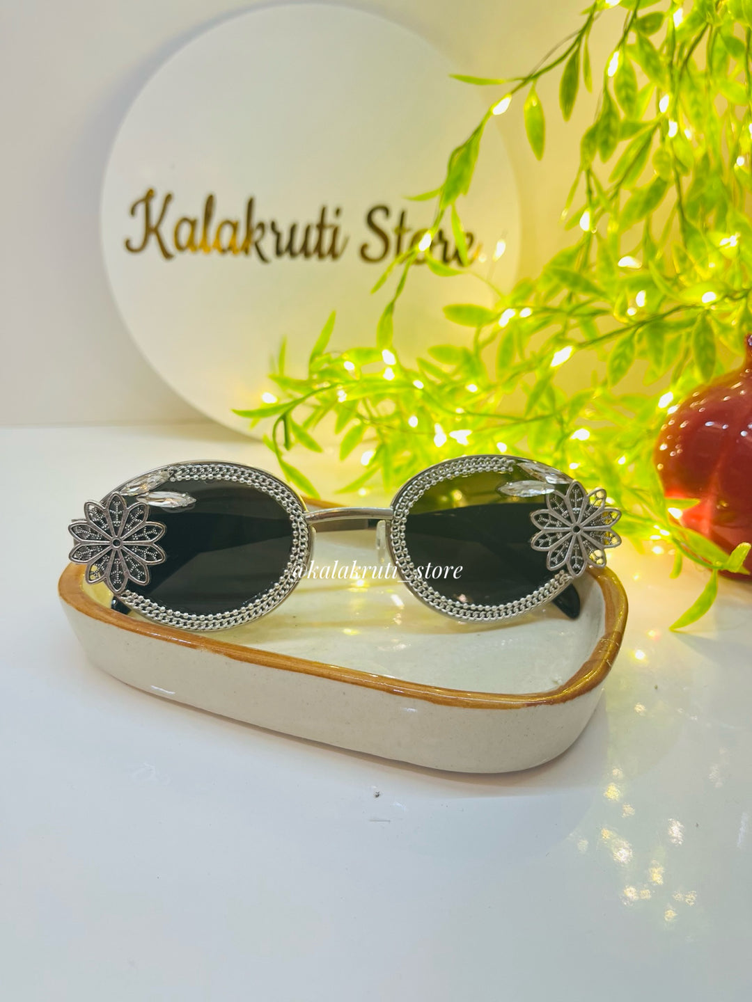 KA-6 Korean Blue peony pair pins (one pair)