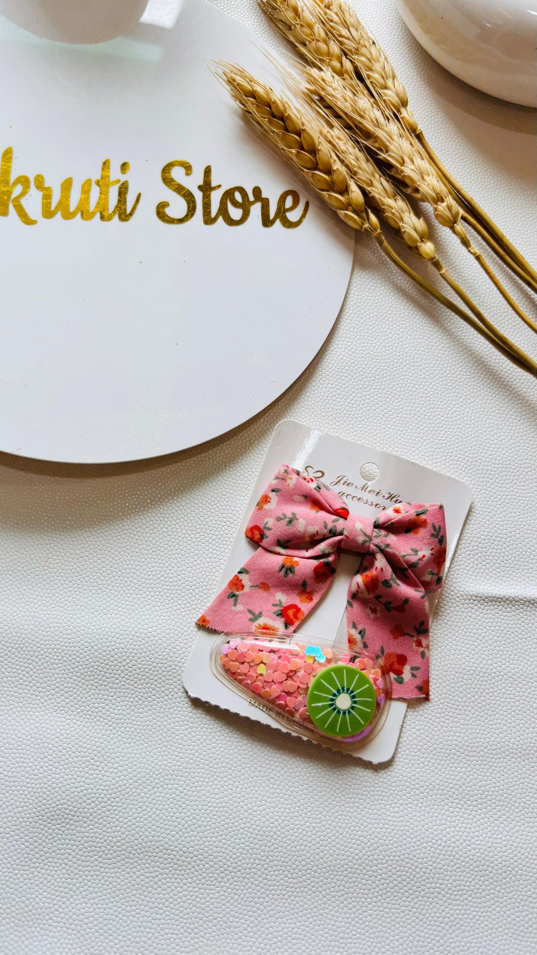 KA-6 Korean Blue peony pair pins (one pair)