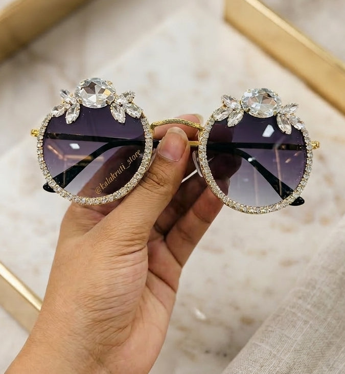 KA-6 Korean Blue peony pair pins (one pair)